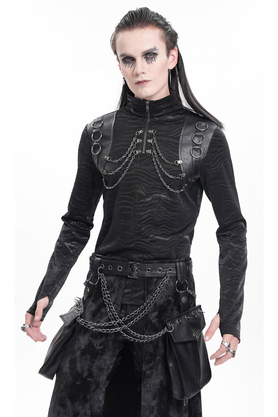 Cyber Punk Turtleneck Top
