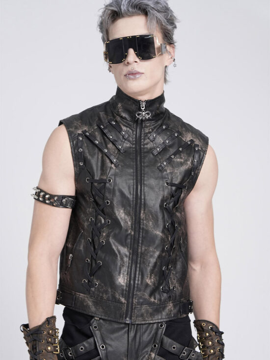 Phantom Rider Rugged Vegan Leather Vest