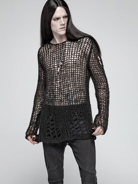 Doom Metal Shredded Sweater Top [Unisex]