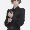 Lestat Button Down Damask Top