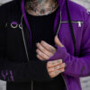 Split Mage Hoodie [Black/Purple]