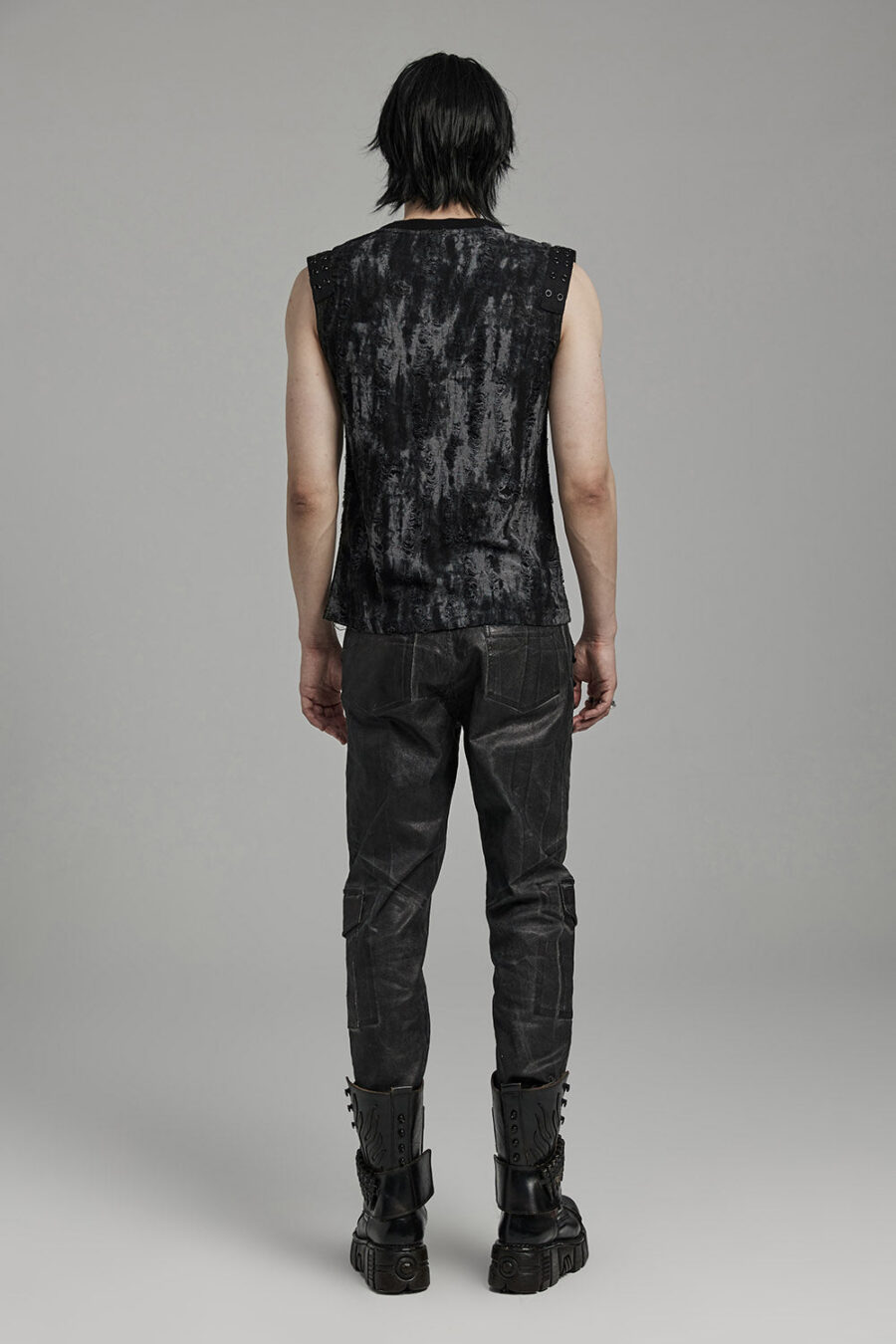 Wartorn Grunge Tank Top [BLACK/GREY]