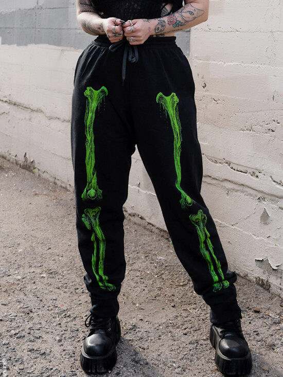 Zombie Rot Skeleton Joggers [Monster Green]