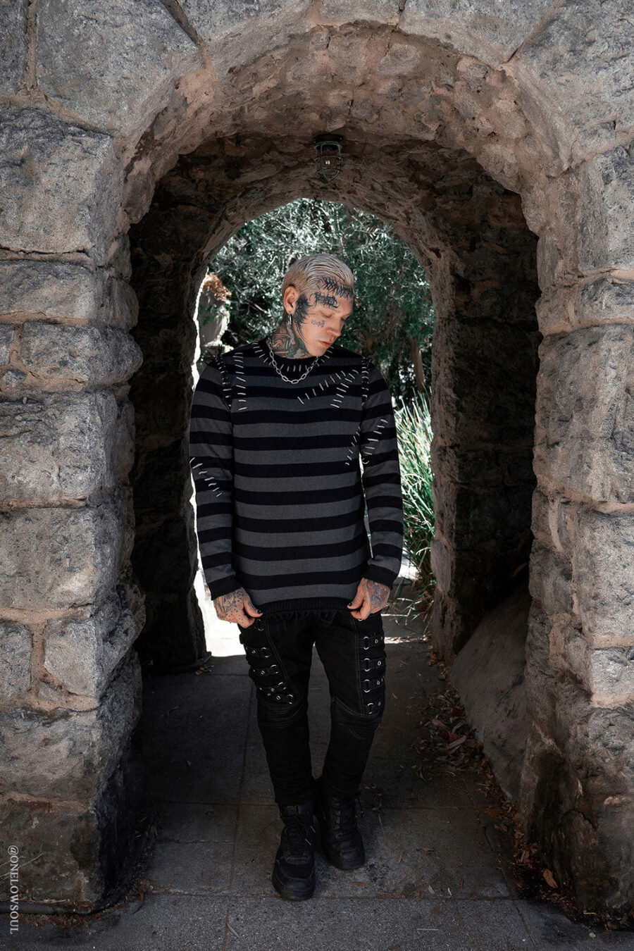 Autopsy Stitch Striped Sweater