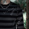 Autopsy Stitch Striped Sweater