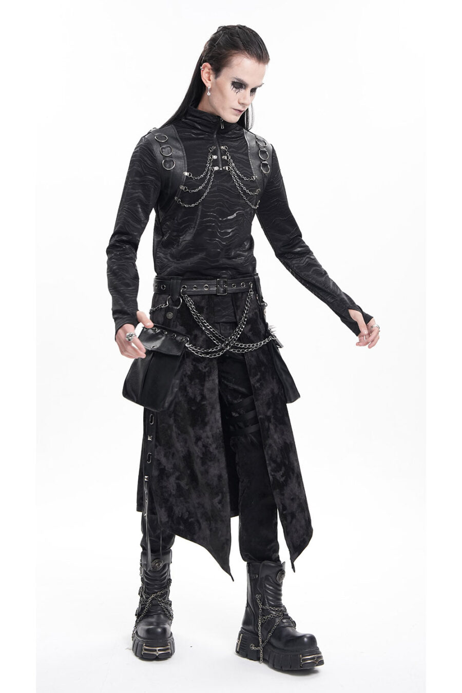 Cyber Punk Turtleneck Top