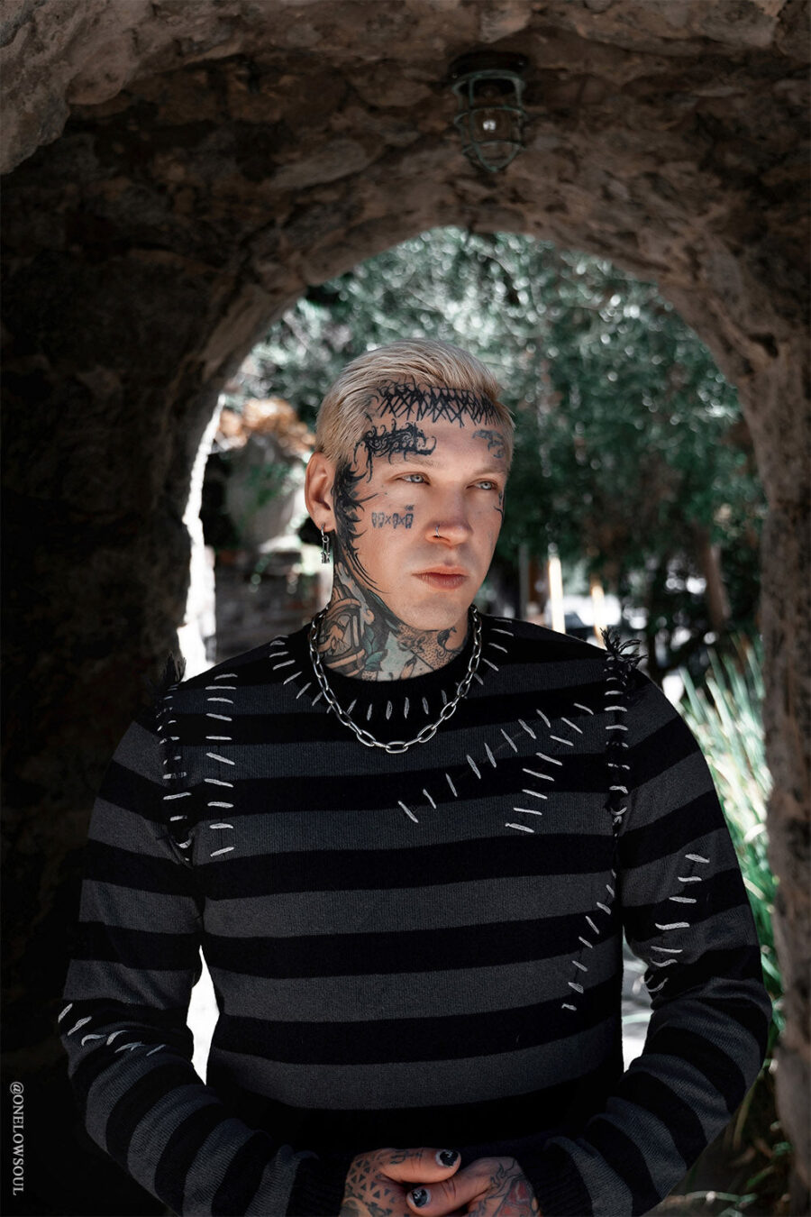 Autopsy Stitch Striped Sweater