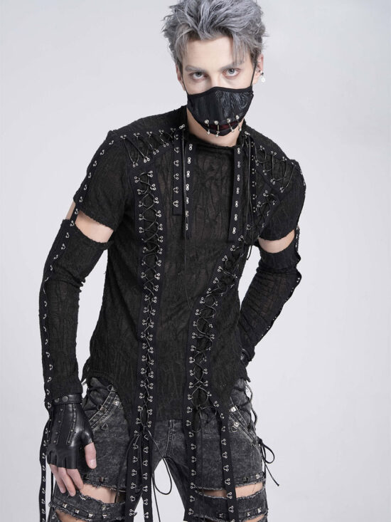 Paranormal Lace-Up Long Sleeve Top