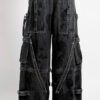Tripp NYC Denim Strap Pants [Black Ink Wash]