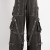 Tripp NYC Denim Strap Zip Off Pants [Black Denim]