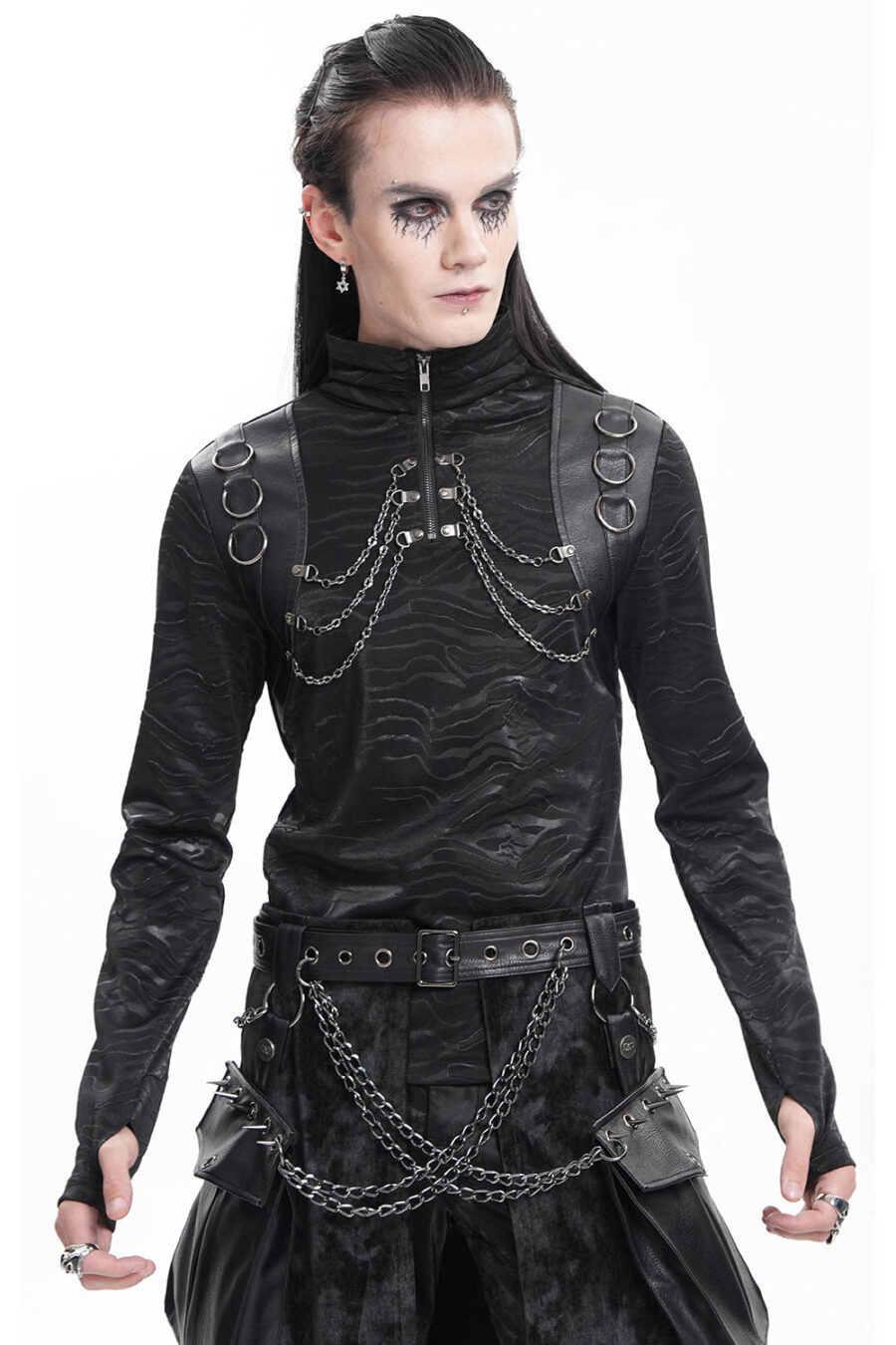 Cyber Punk Turtleneck Top