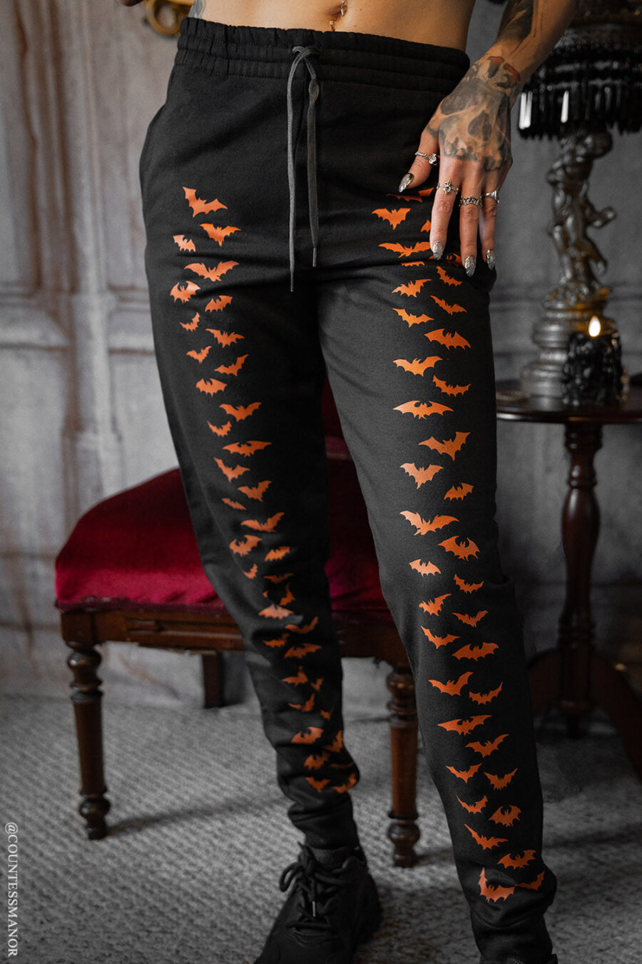 Bat Joggers [PUMPKIN ORANGE] [UNISEX]
