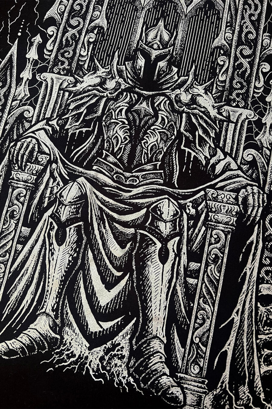 Medieval Knight T-shirt [Metallic Silver]