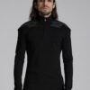 Black Armor Moto Turtleneck Top