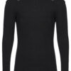 Black Armor Moto Turtleneck Top