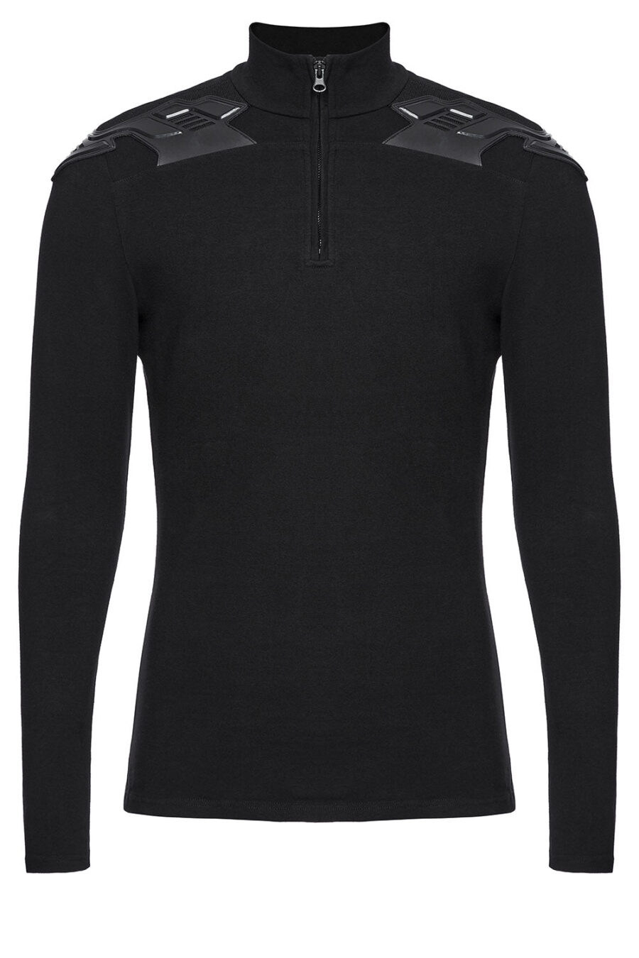 Black Armor Moto Turtleneck Top