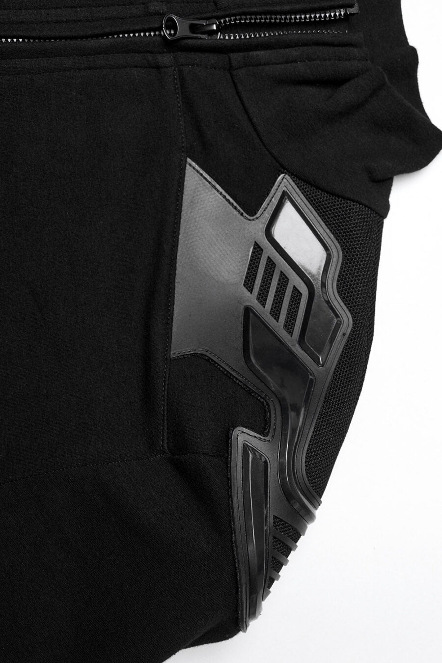 Black Armor Moto Turtleneck Top