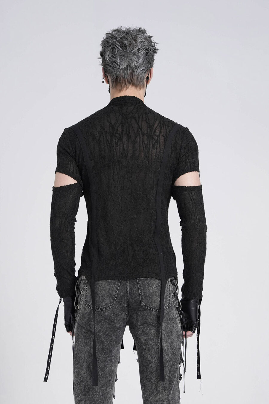 Paranormal Lace-Up Long Sleeve Top