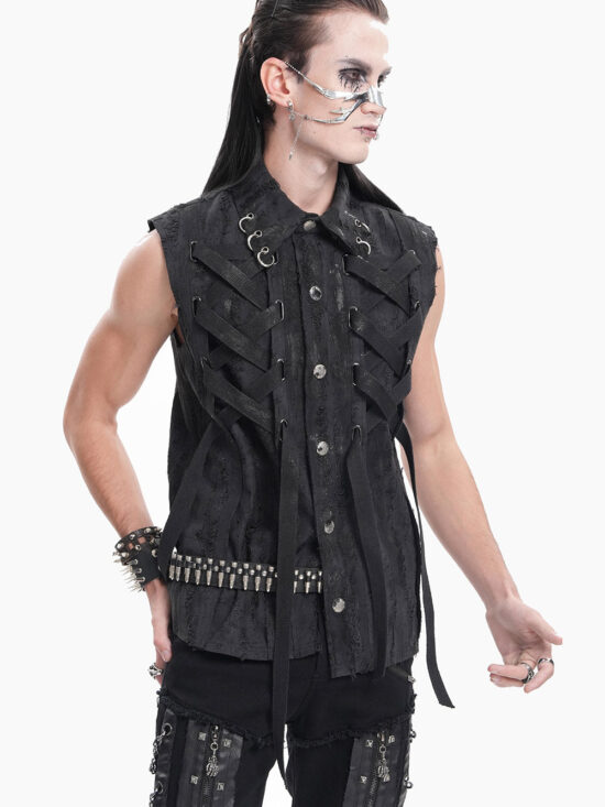 Deathrock Pierced Punk Vest