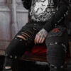 Annihilate Safety Pin Studded Pants