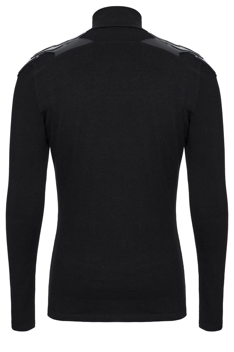 Black Armor Moto Turtleneck Top