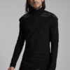 Black Armor Moto Turtleneck Top
