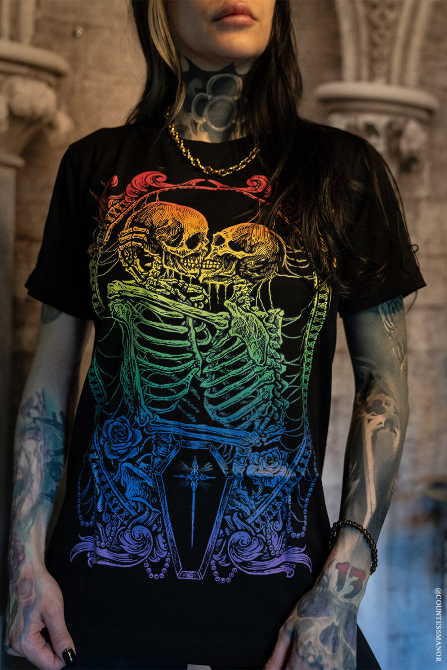 Pride Skeleton Love T-shirt [RAINBOW]