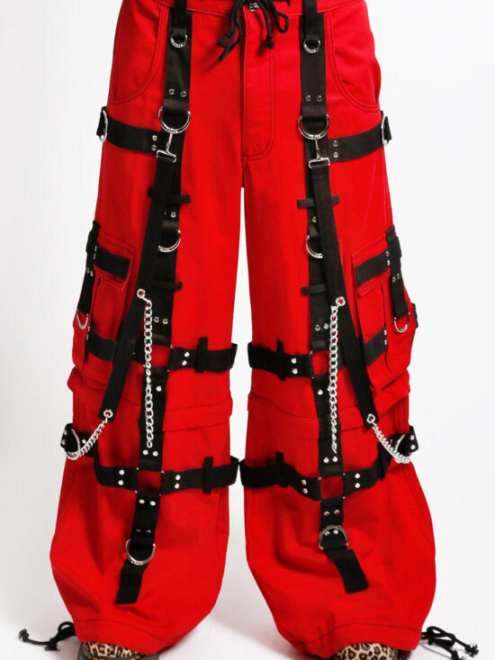 Tripp NYC Harness Dark Street Pants [Red/Black]