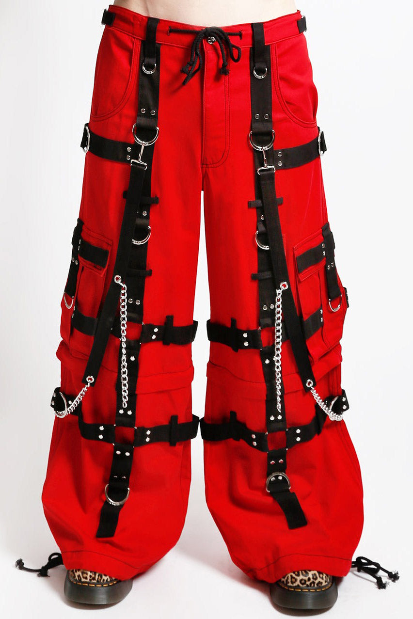Tripp NYC Harness Dark Street Pants [Red/Black]