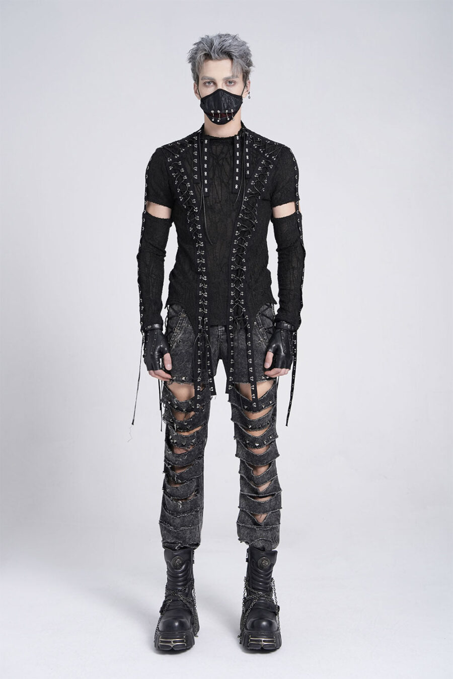 Paranormal Lace-Up Long Sleeve Top