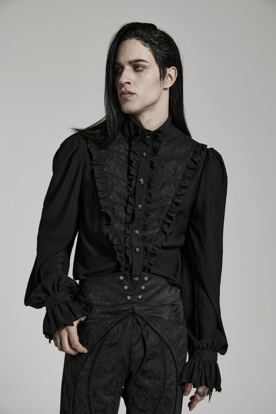 Coffinry Tattered Button-Up Shirt