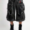 Tripp NYC Denim Strap Pants [Black Ink Wash]
