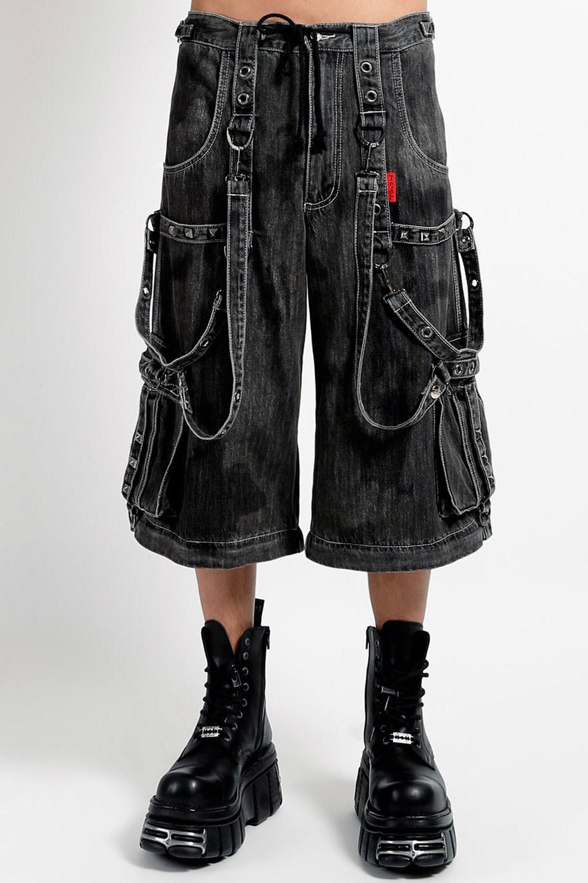 Tripp NYC Denim Strap Pants [Black Ink Wash]