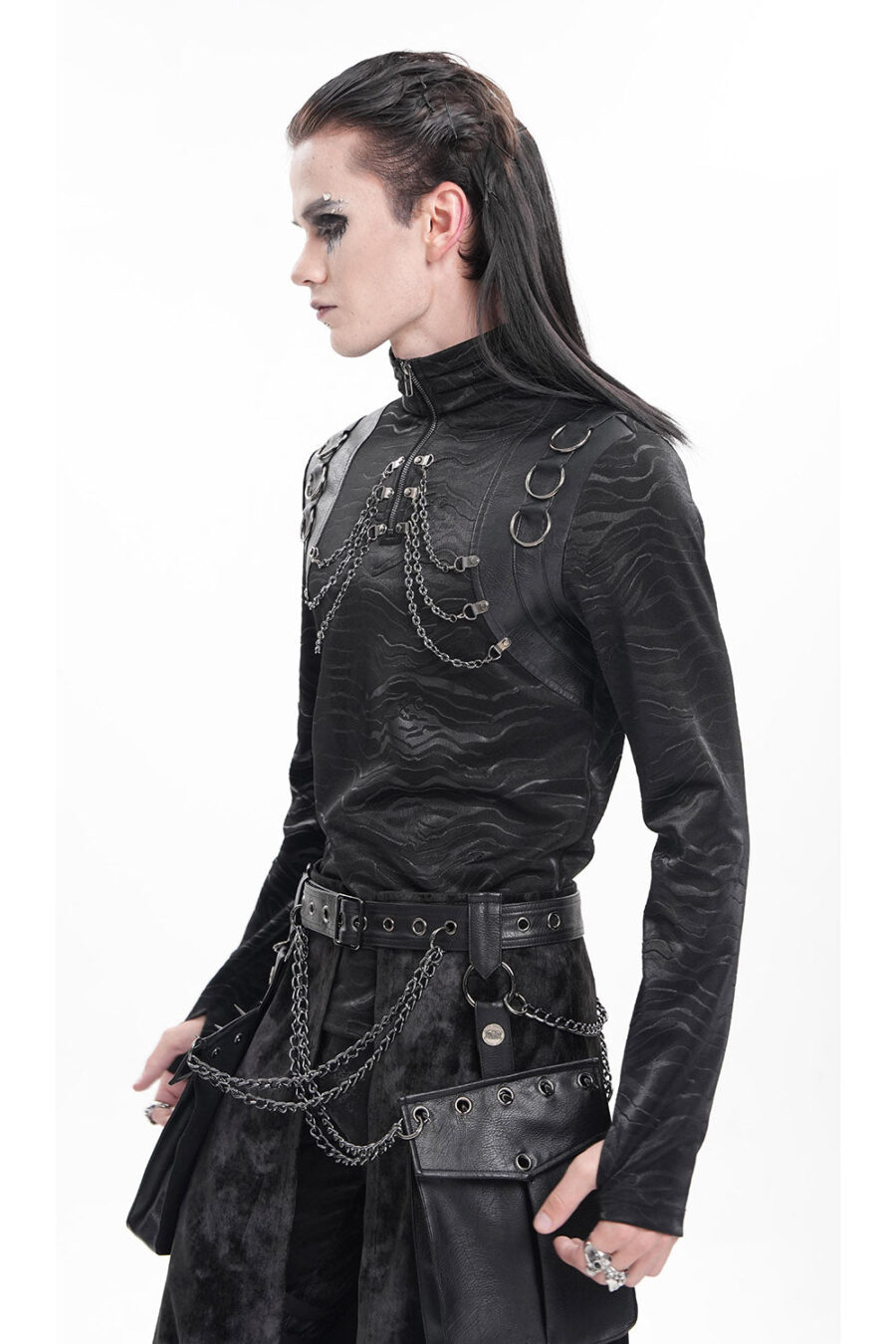Cyber Punk Turtleneck Top
