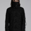 Black Death Tattered Mask Top
