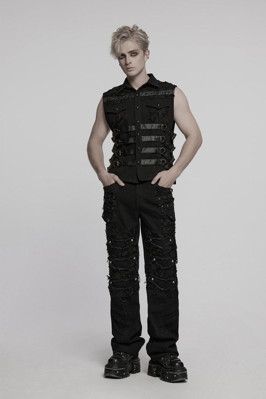 Spineshred Distressed Cargo Pants