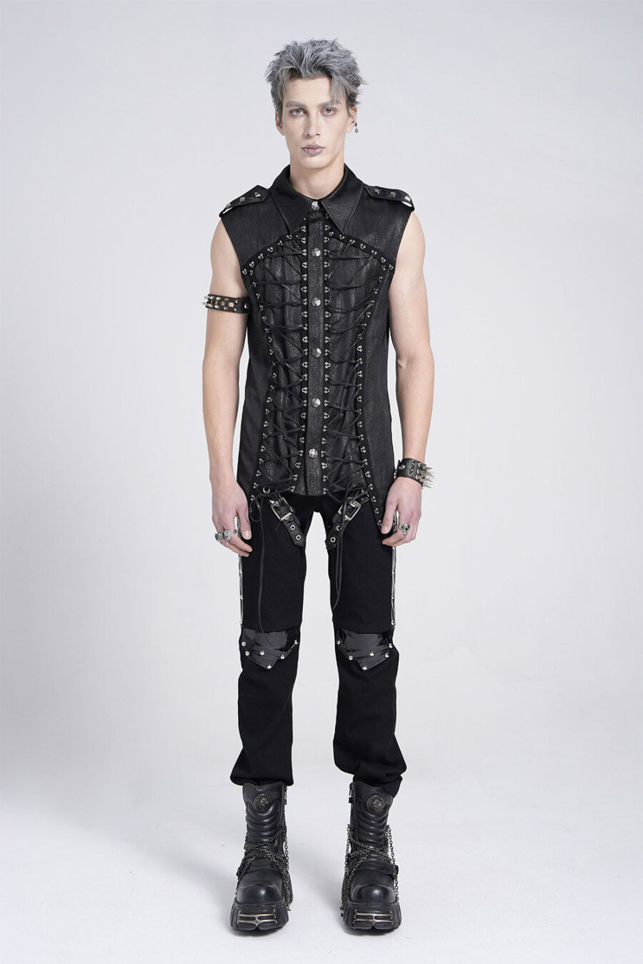 Serpentine Lace-Up Tank Top