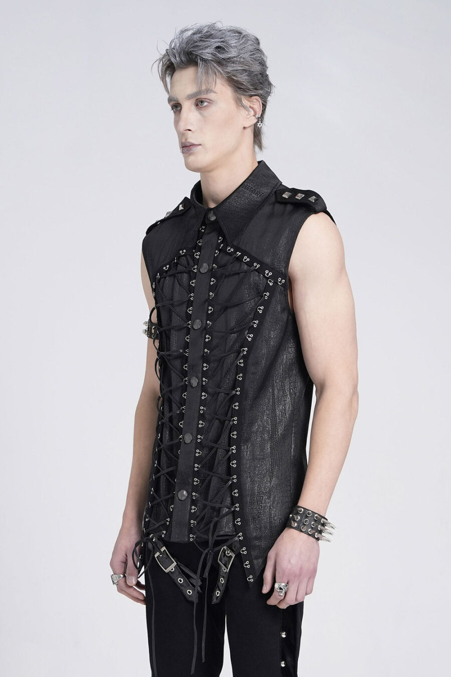 Serpentine Lace-Up Tank Top