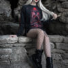 Nosferatu Sweatshirt w/ Red Bat Sleeves