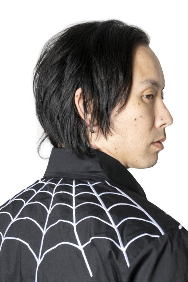 Spiderweb White Western Shirt