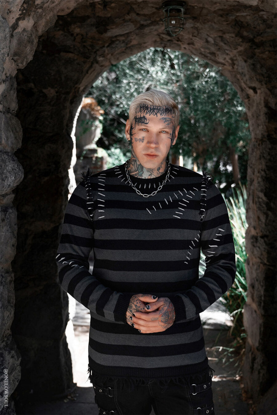 Autopsy Stitch Striped Sweater