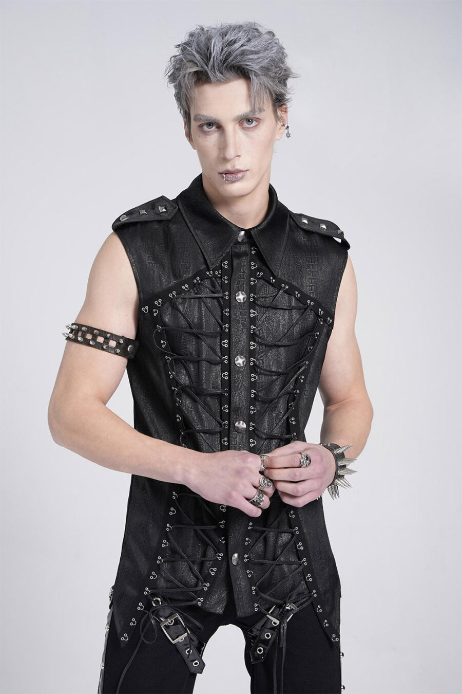 Serpentine Lace-Up Tank Top