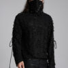 Black Death Tattered Mask Top