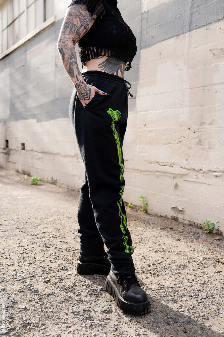 Zombie Rot Skeleton Joggers [Monster Green]