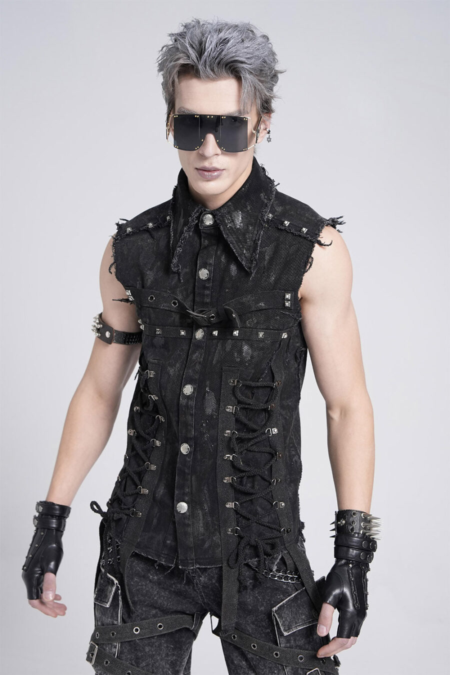 Mutiny Distressed Sleeveless Vest