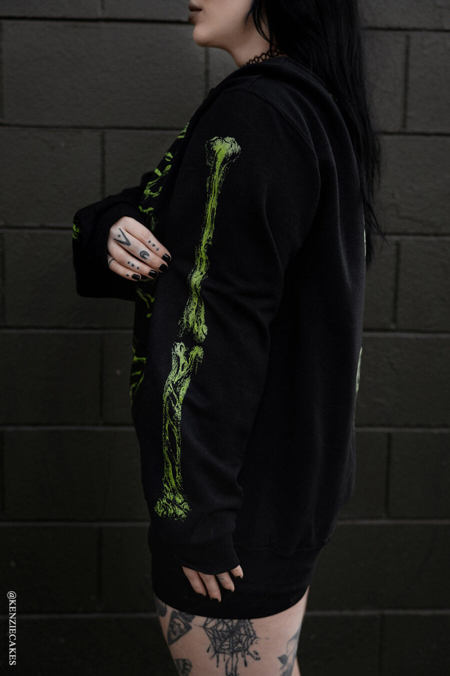 Zombie Rot Skeleton Sweatshirt [Monster Green]