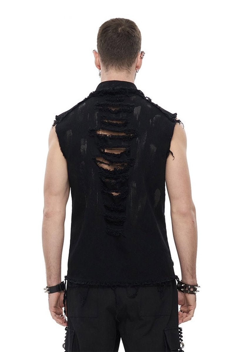 Industrial Punk Distressed Vest