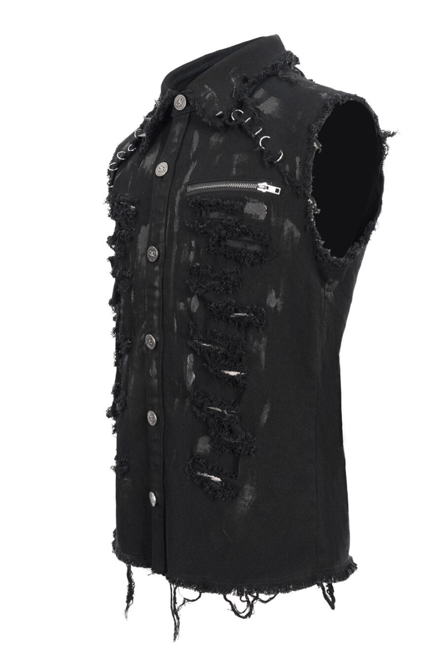 Industrial Punk Distressed Vest