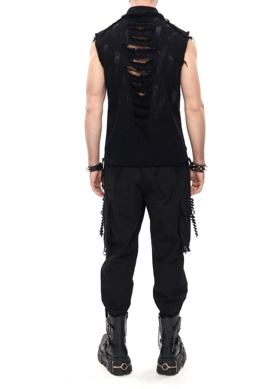 Industrial Punk Distressed Vest