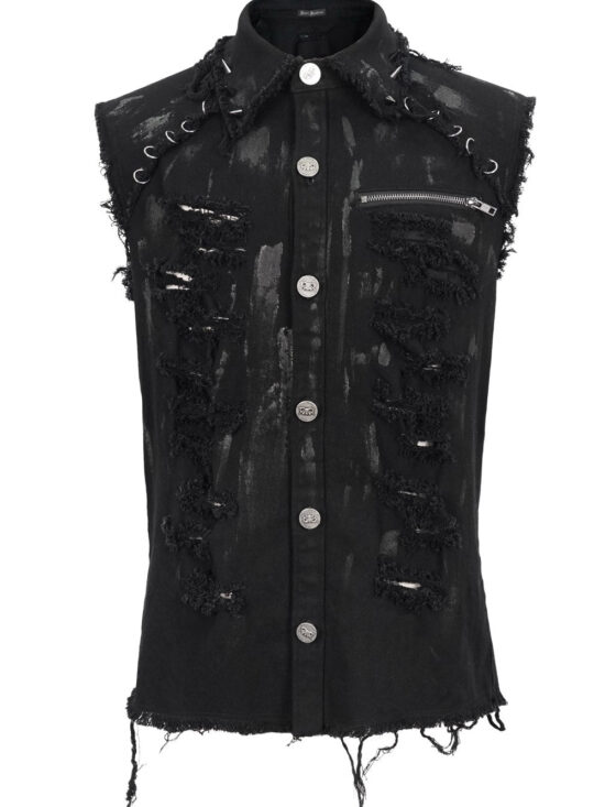 Industrial Punk Distressed Vest